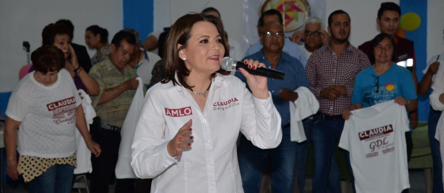 Claudia Delgadillo se compromete a fortalecer programas sociales con grupos vulnerables